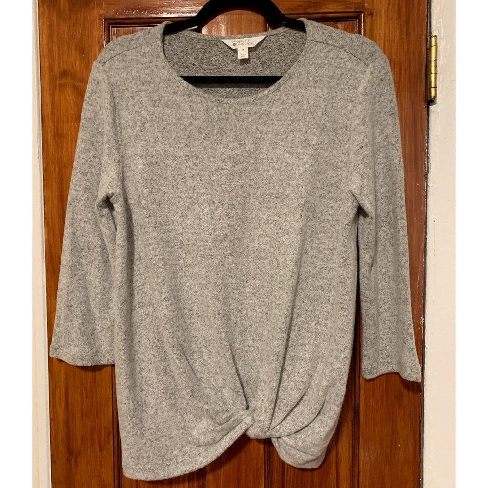 Denver Front Twist Brushed Knit Top